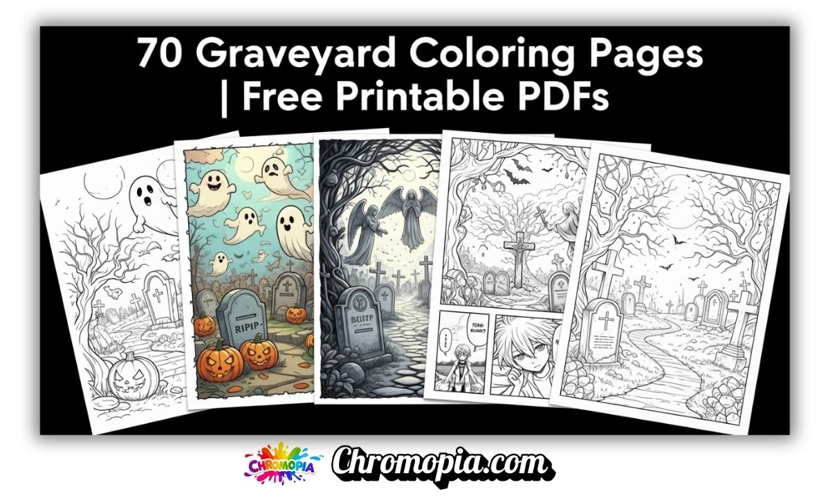 70 Graveyard Coloring Pages: Free Printable PDFs for All Ages 2 free-printable-graveyard-coloring-pages