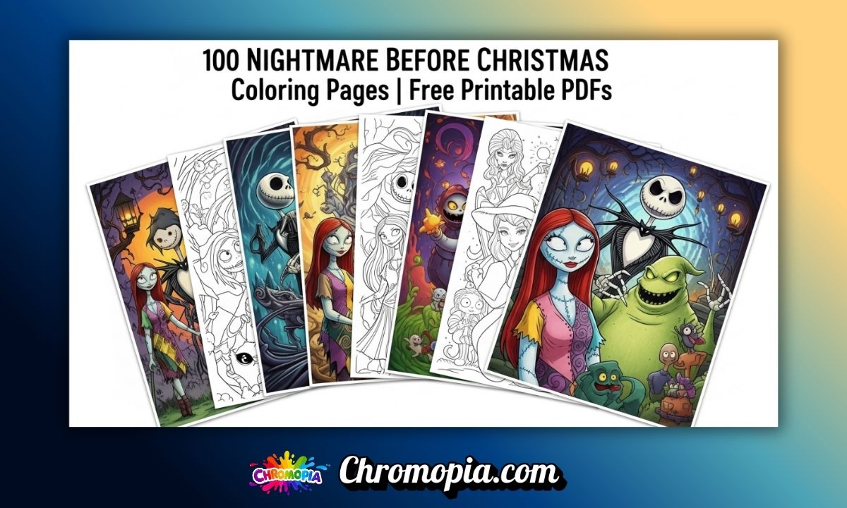 100 Nightmare Before Christmas Coloring Pages: Free Printable PDFs for All Ages 7 free-nightmare-before-christmas-coloring-pages
