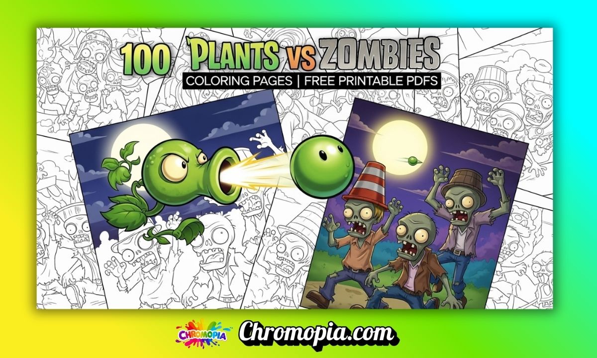 100 Plants Vs Zombies Coloring Pages: Free Printable PDFs for Game Fans 5 free-printable-plants-vs-zombies-coloring-pages-pdfs