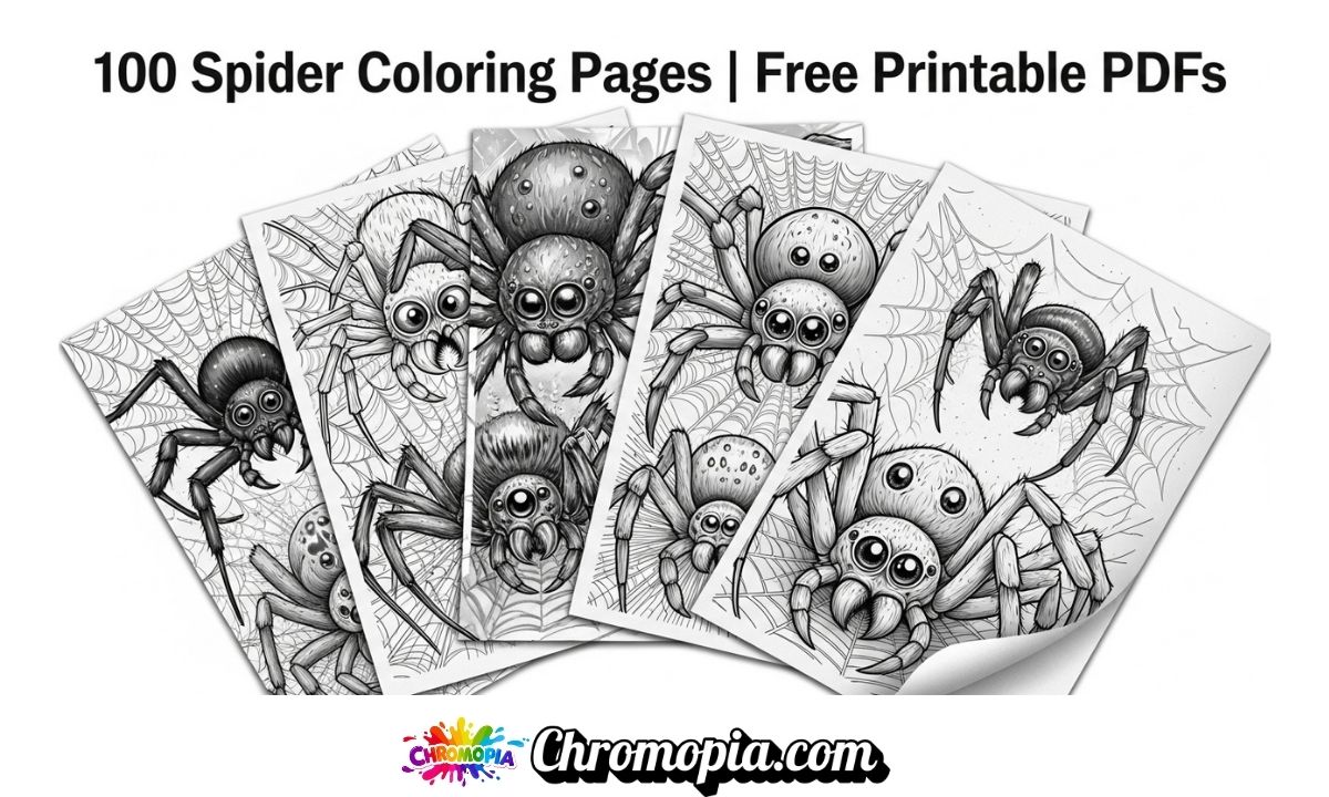 100 Spider Coloring Pages: Free Printable PDF Collection 4 free-printable-spider-coloring-pages