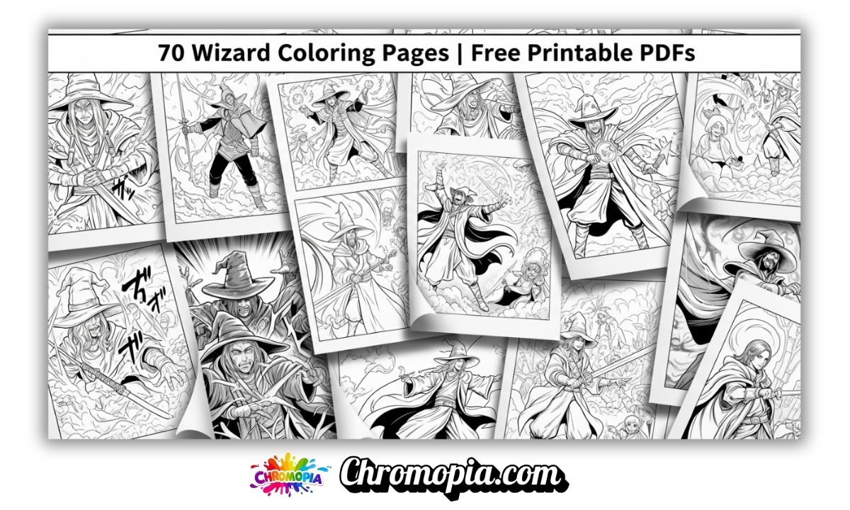 70 Wizard Coloring Pages: Free Printable PDFs 11 free-printable-wizard-coloring-pages