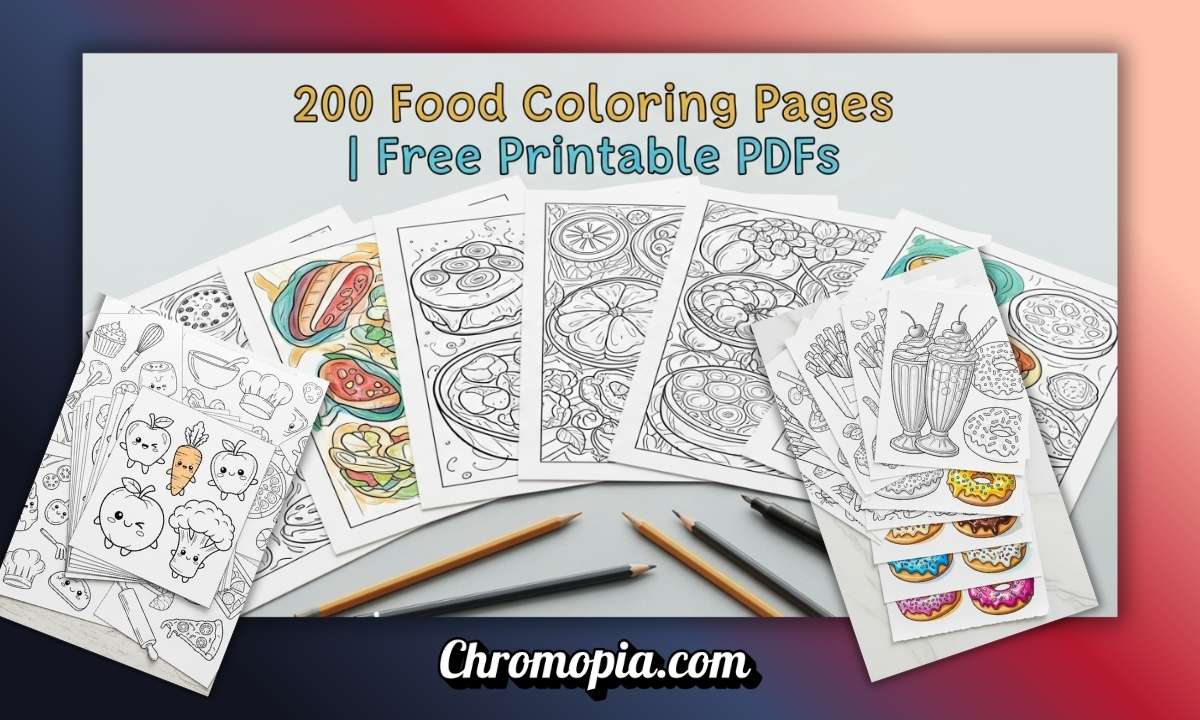 200 Food Coloring Pages: (Free Printable PDFs) Delicious Creativity for Every Occasion 8 food-coloring-pages