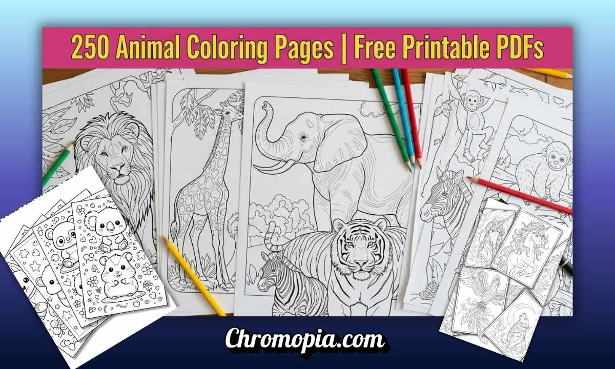 250 Animal Coloring Pages (Free Printable PDFs) Discover the World of Wildlife Art 5 animal-coloring-pages