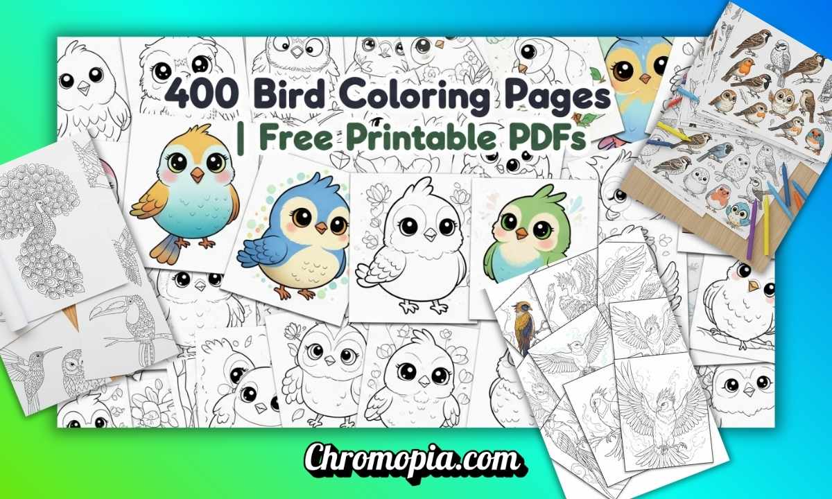 400 Birds Coloring Pages (Free Printable PDFs) – Celebrate Avian Beauty from Every Corner of the World 2 birds-coloring-pages