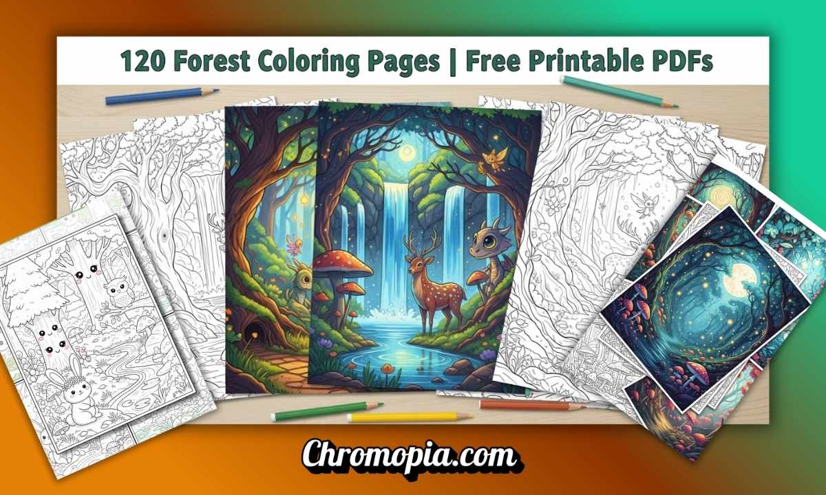 120 Forest Coloring Pages (Free Printable PDFs) Discover the Magic of Woodland Wonders 3 forest-coloring-pages