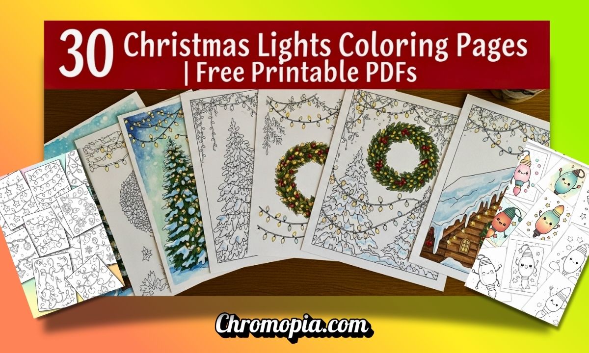 30 Christmas Lights Coloring Pages (Free Printable PDFs) – Holiday Light Designs 9 christmas-lights-coloring-pages