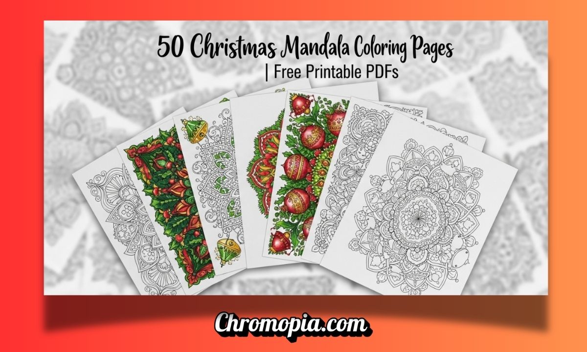 50 Christmas Mandala Coloring Pages (Free Printable PDFs) For Mindful Enthusiasts 10 christmas-mandala-coloring-pages