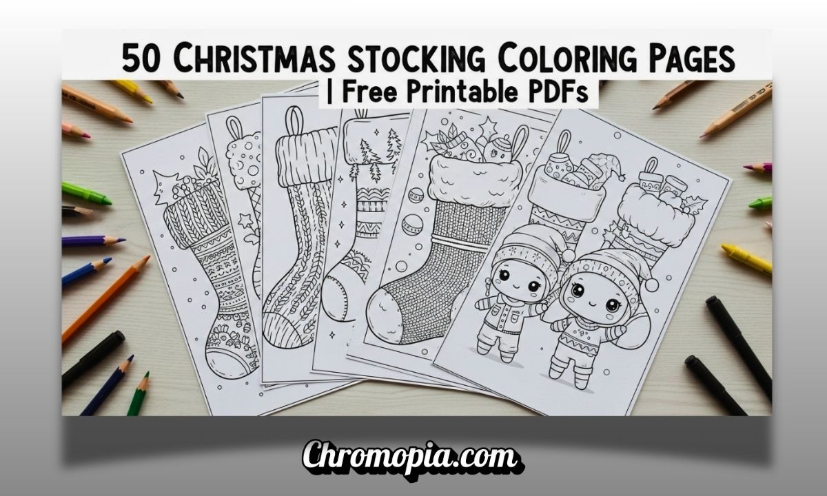50 Christmas Stocking Coloring Pages (Free Printable PDFs) 7 christmas-stocking-coloring-pages