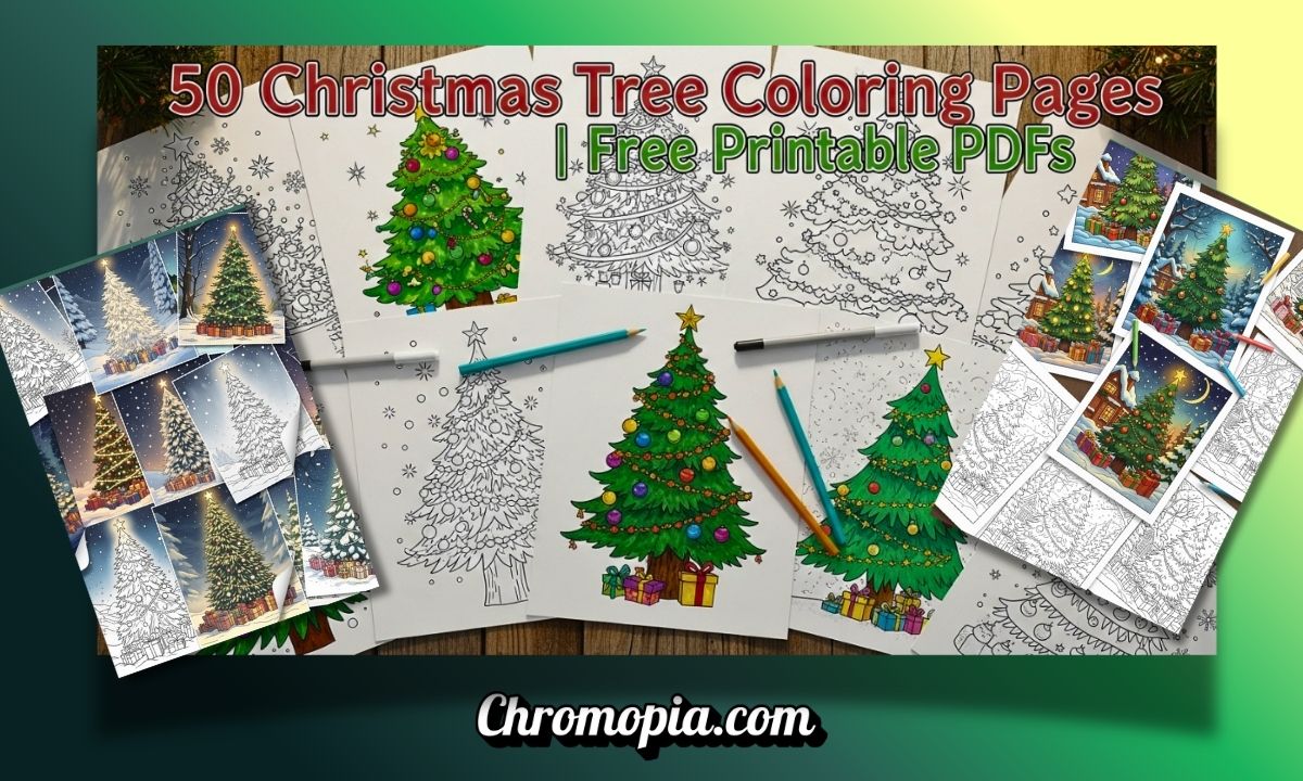 50 Christmas Tree Coloring Pages (Free Printable PDFs) 4 christmas-tree-coloring-pages