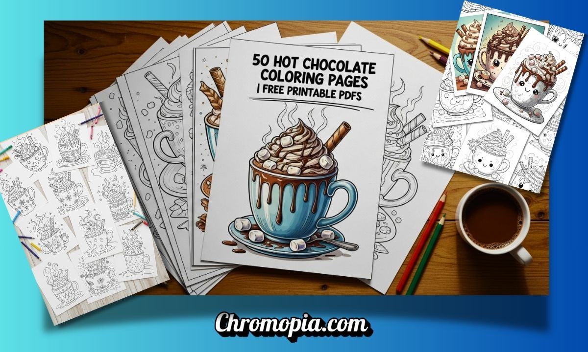 50 Hot Chocolate Coloring Pages (Free Printable PDFs) 8 hot-chocolate-coloring-pages