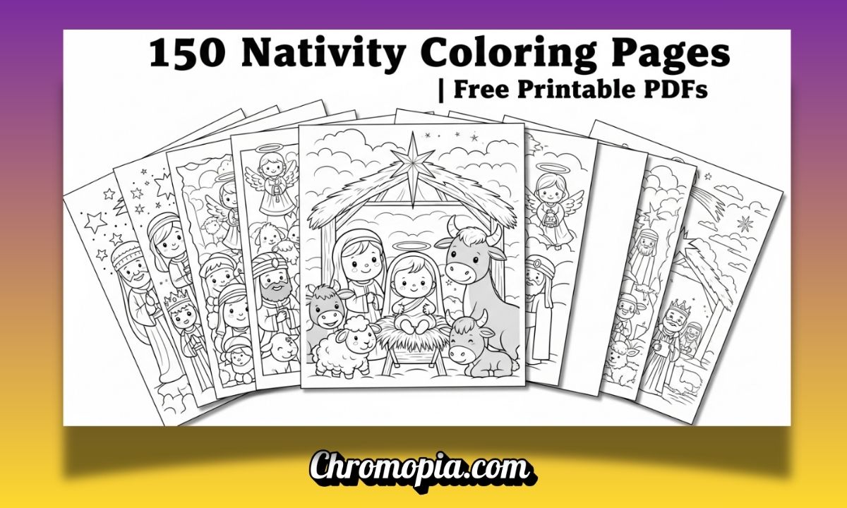 150 Nativity Coloring Pages (Free Printable PDFs) For Faith and Color Lovers 2 nativity-coloring-pages