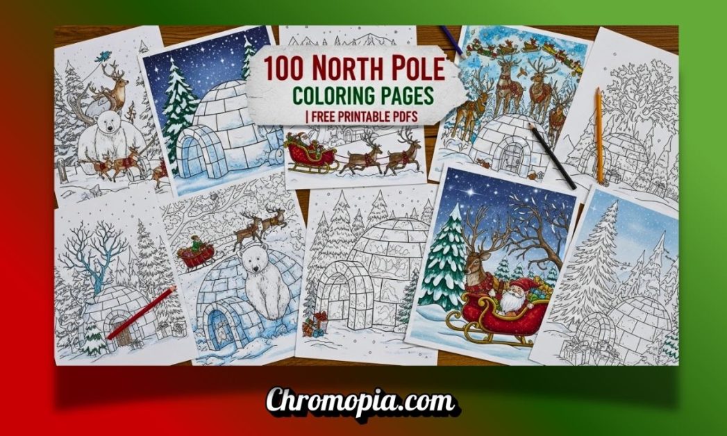 100 North Pole Coloring Pages (Free Printable PDFs) 1 north-pole-coloring-pages