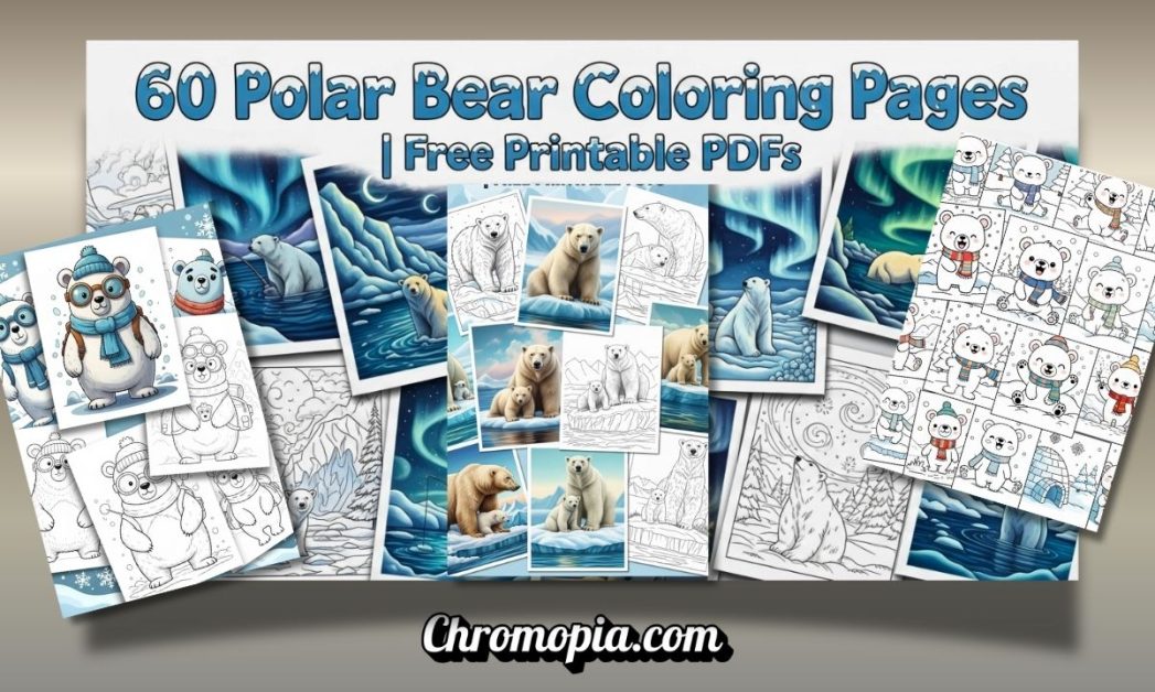 60 Polar Bear Coloring Pages (Free Printable PDFs) For Winter and Holiday Lovers 1 polar-bear-coloring-pages