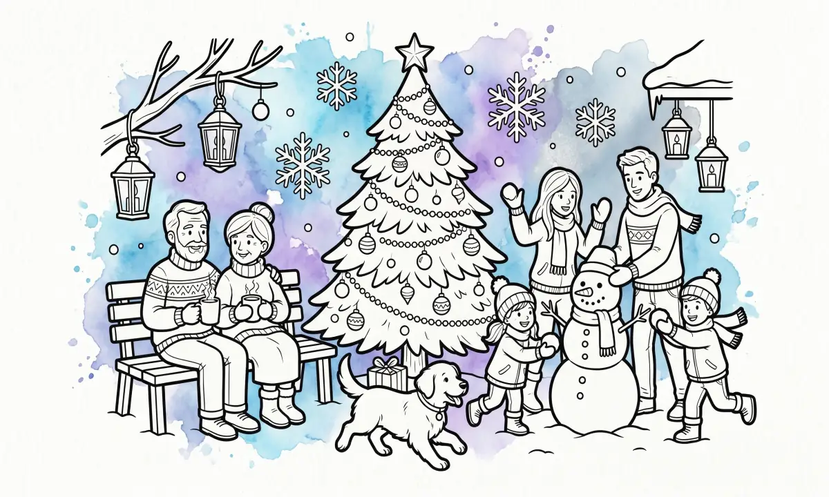 50 December Coloring Pages (Free Printable PDFs) for the Most Festive Month of the Year