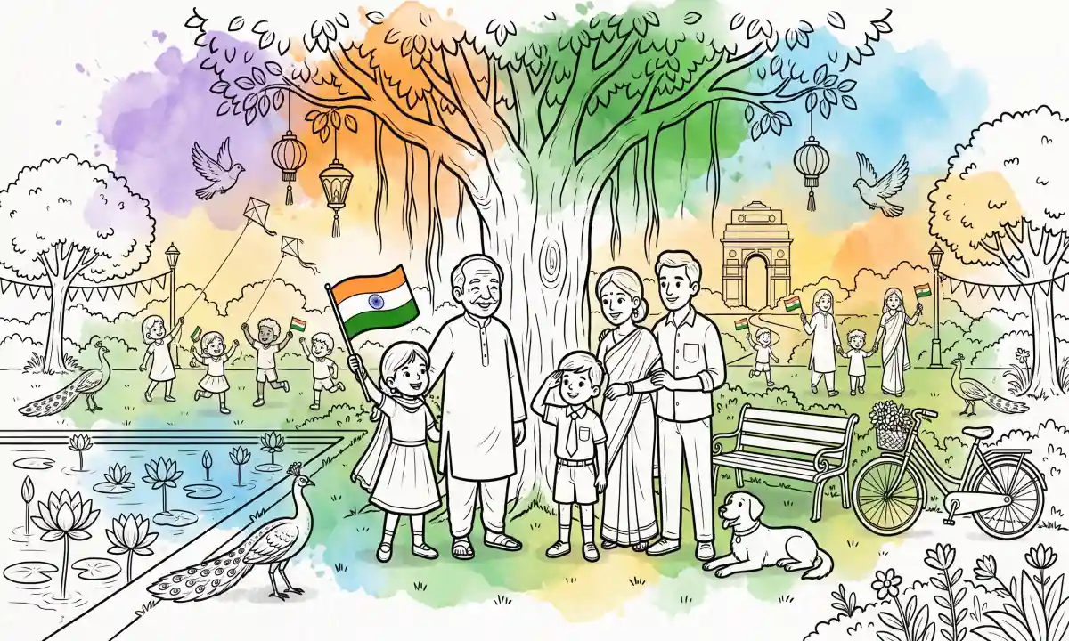 India Independence Day Coloring Pages — 30 Free Printable PDFs Celebrating Swatantrata Diwas
