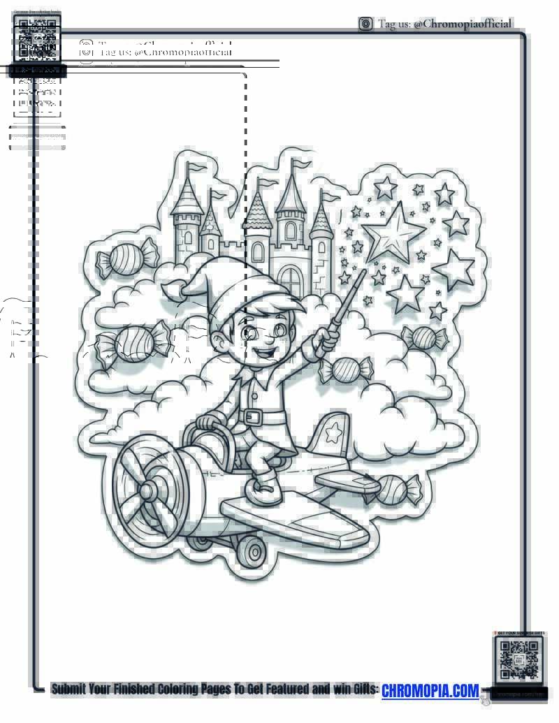Ben Elf Magic Spells Coloring Page