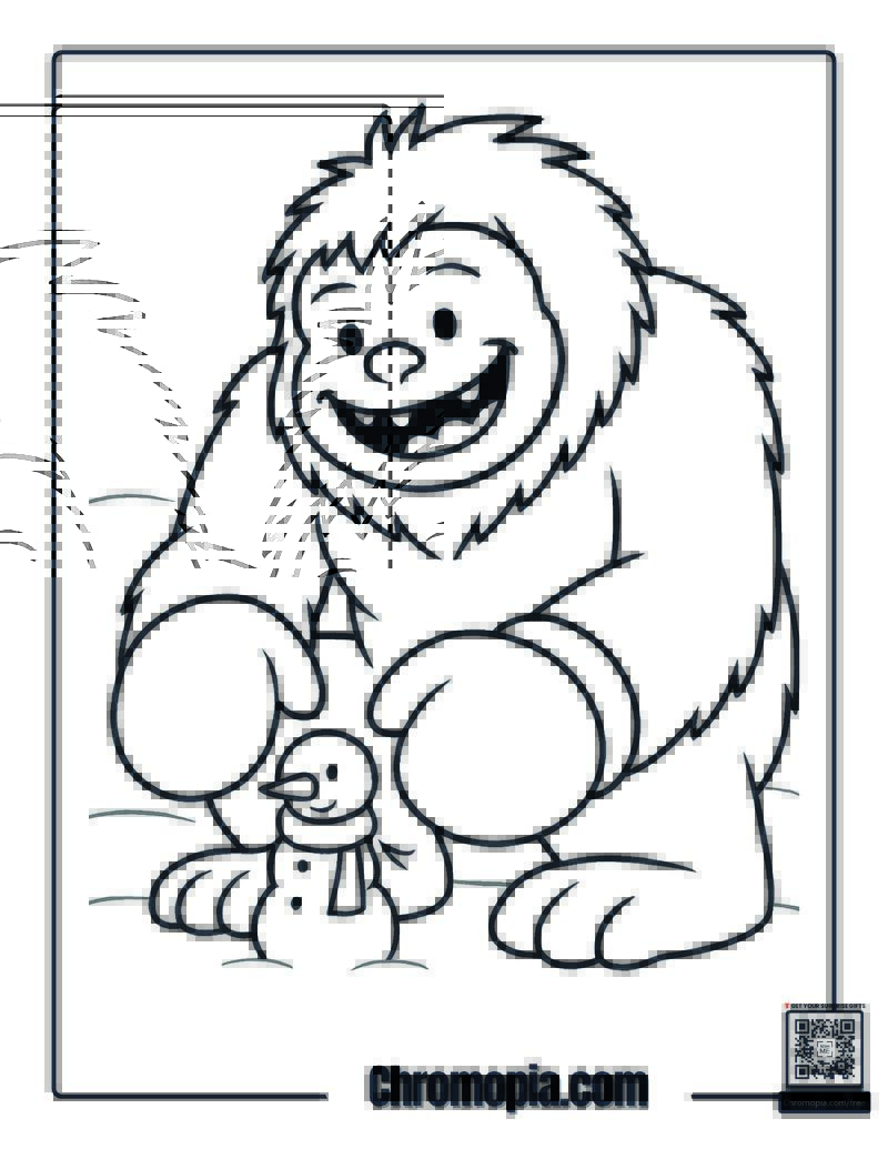 Abominable Snowman Rudolph Coloring Page