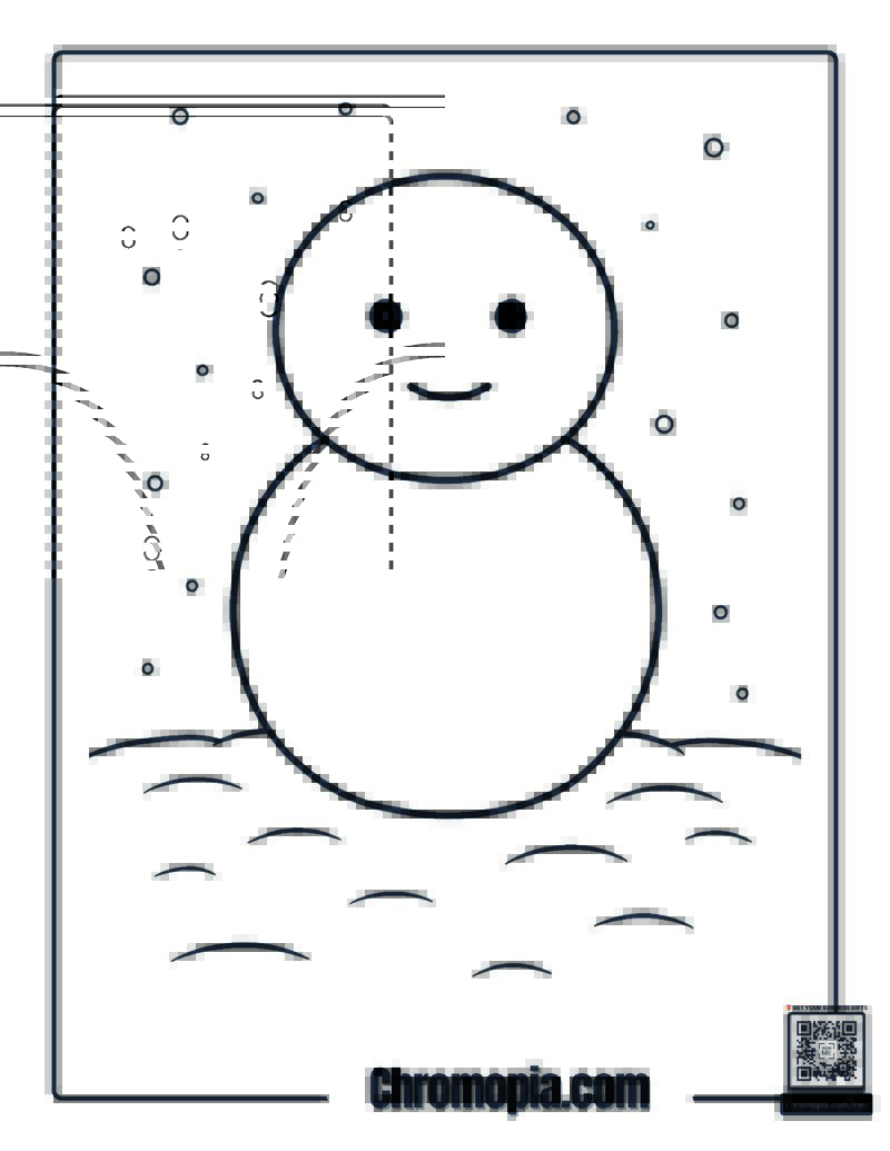 Blank Snowman Coloring Page