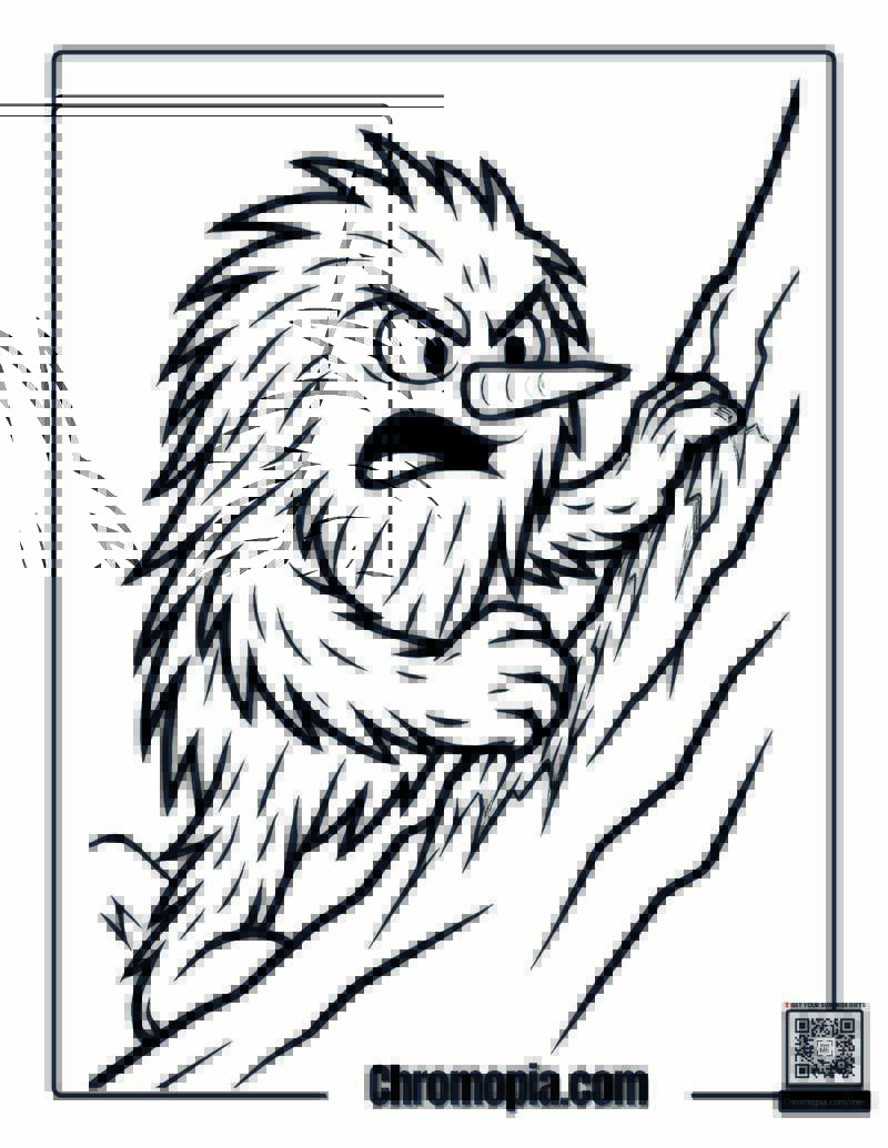 Bumble Abominable Snowman Coloring Page