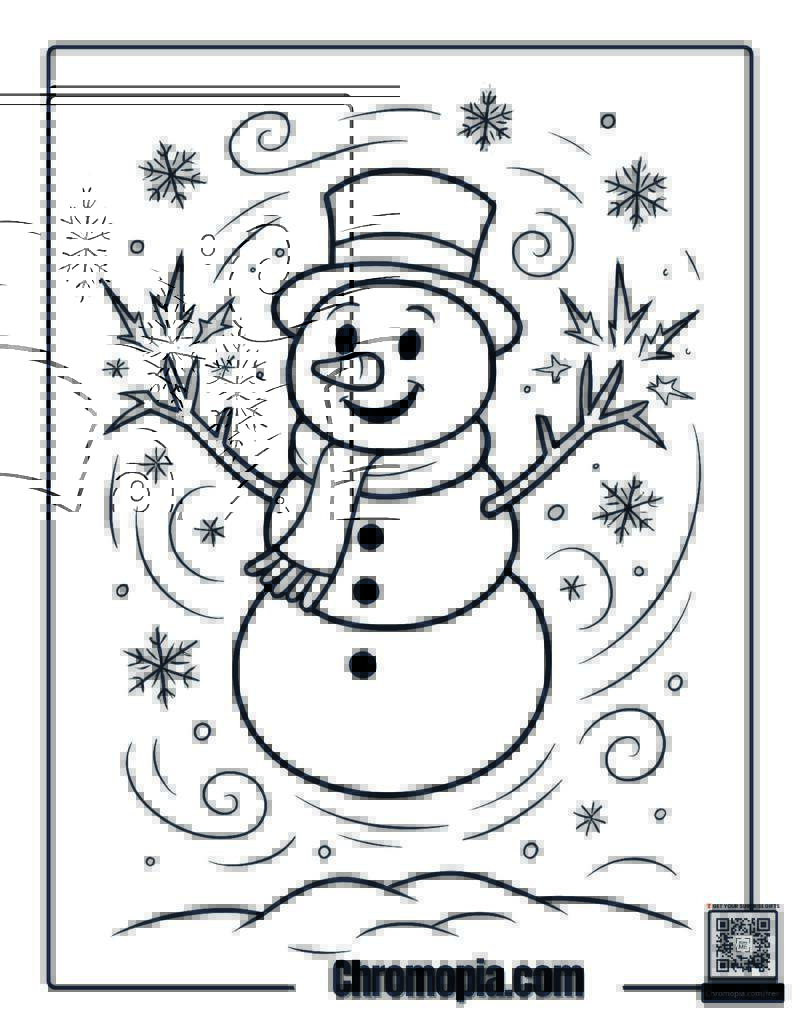 Frozen Snowman Coloring Page
