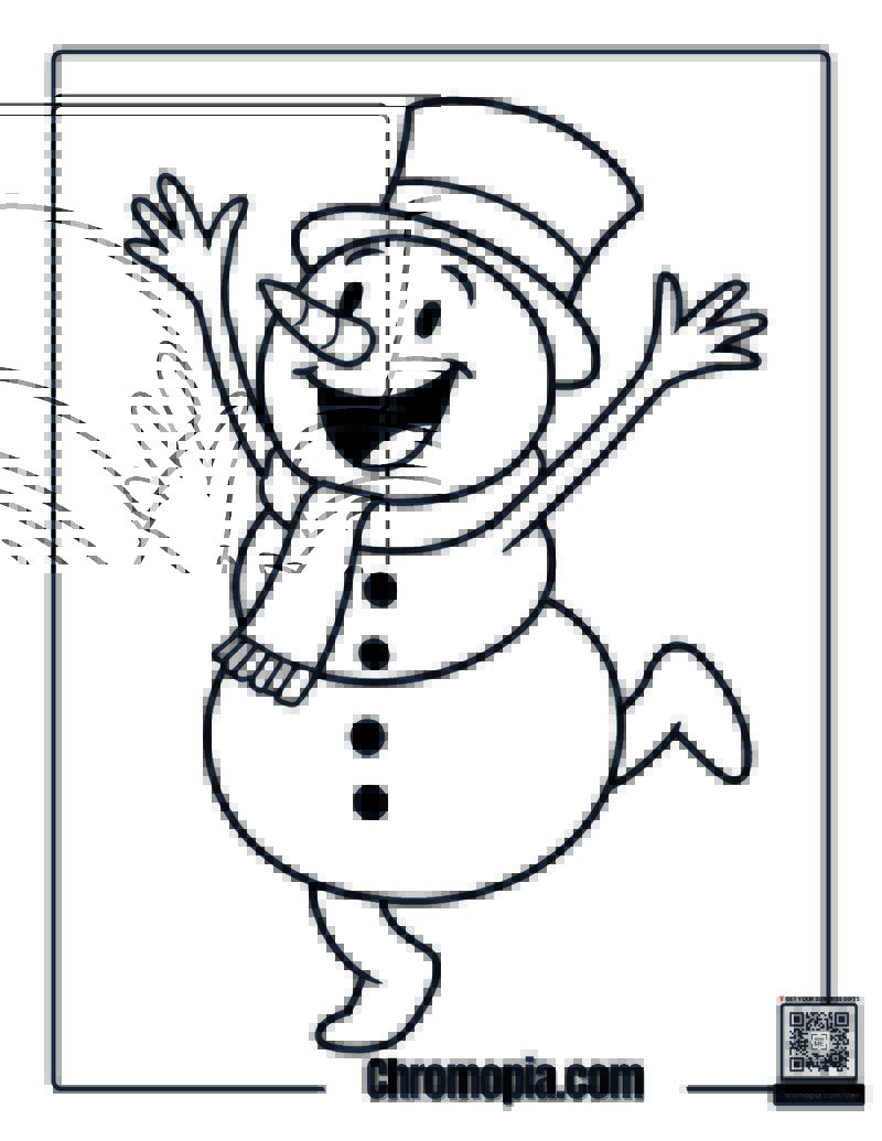 Olaf Snowman Coloring Page