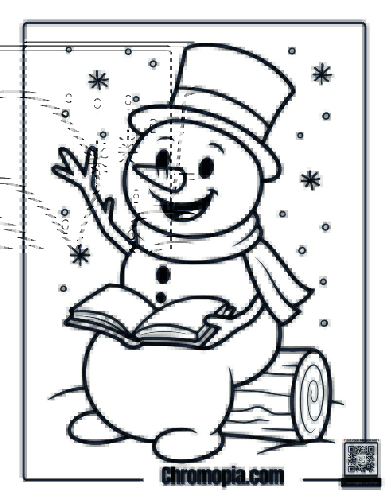 Sam the Snowman Coloring Page