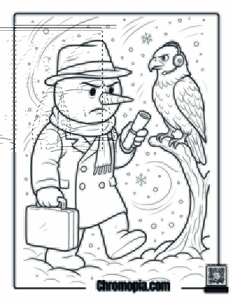 The Falcon and the Snowman Coloring Page