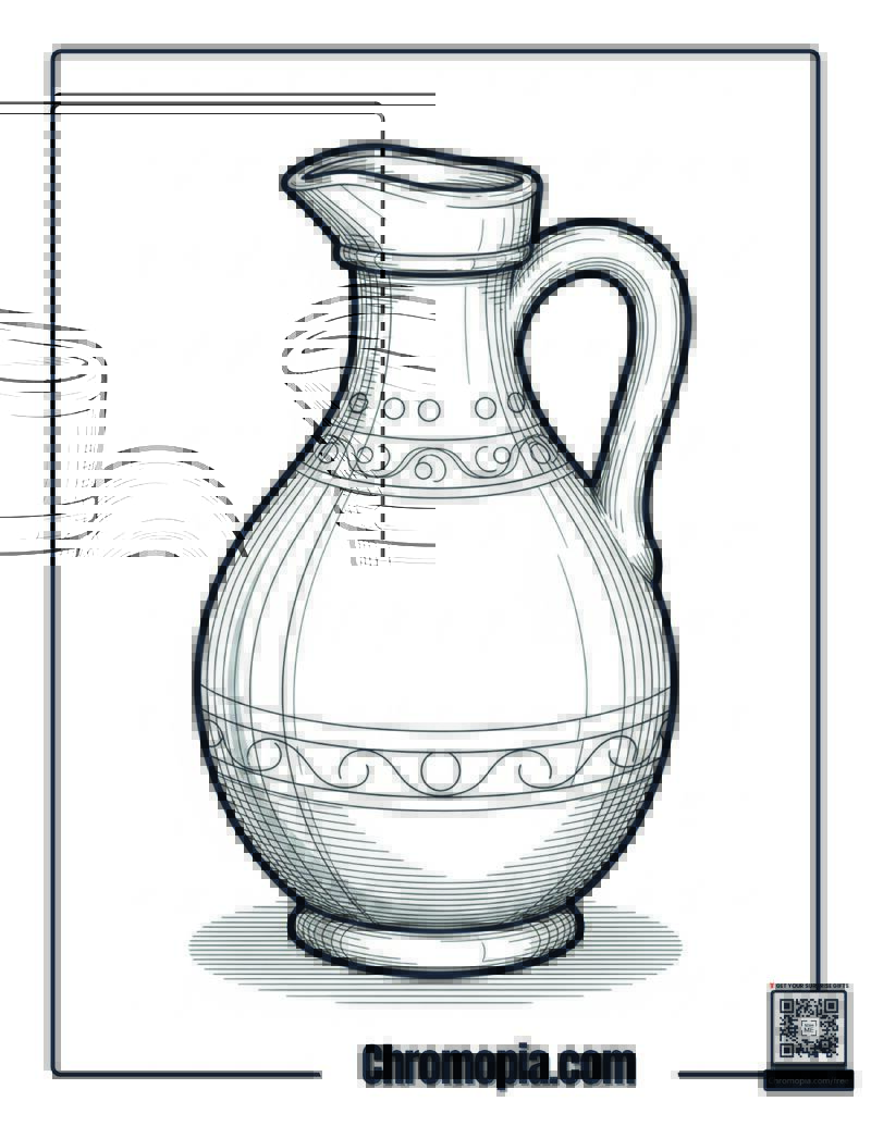 Ancient Hanukkah Oil Jar Coloring Sheet