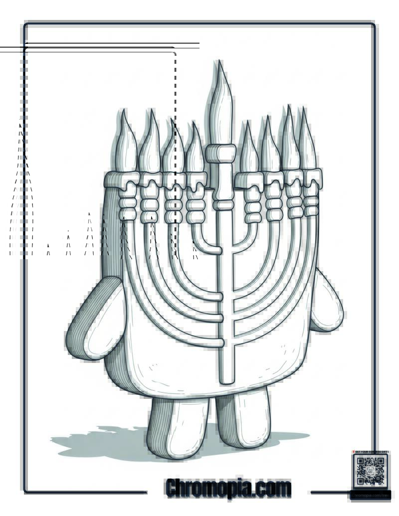 Hanukkah Influencer Meet-and-Greet Convention Coloring Sheet