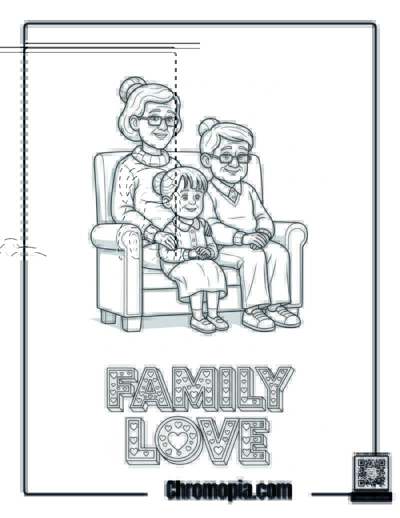 Home Alone Grandparents Visiting Time Coloring Page