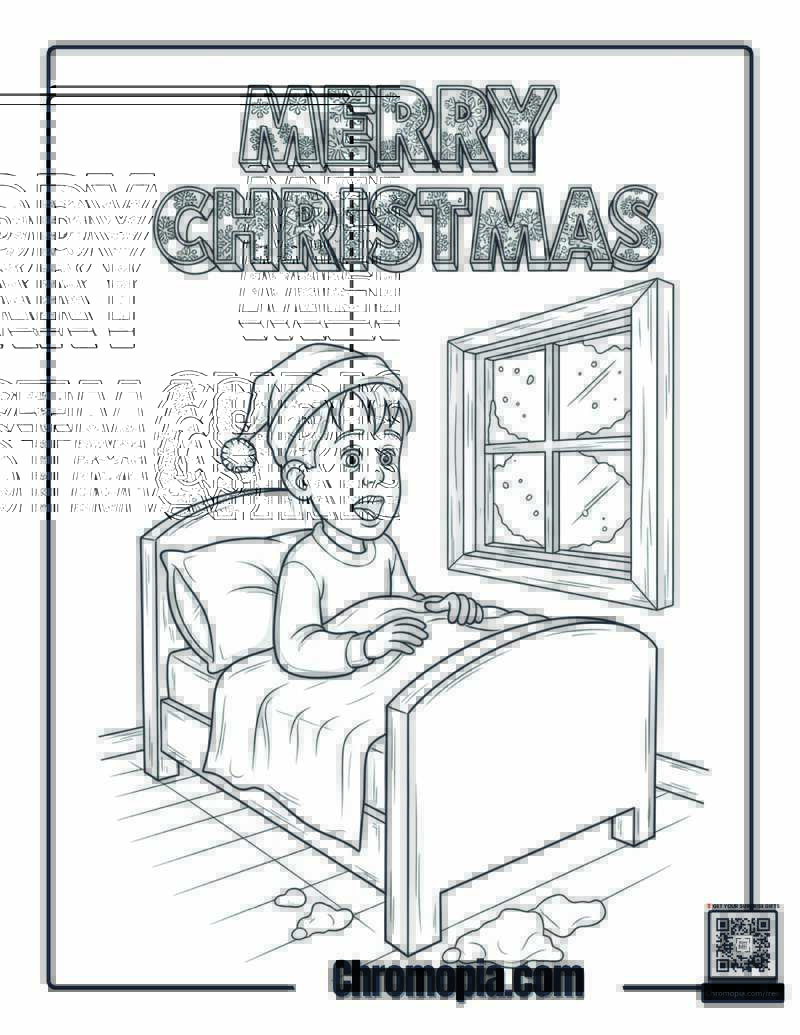 Home Alone Christmas Morning Surprise Coloring Sheet