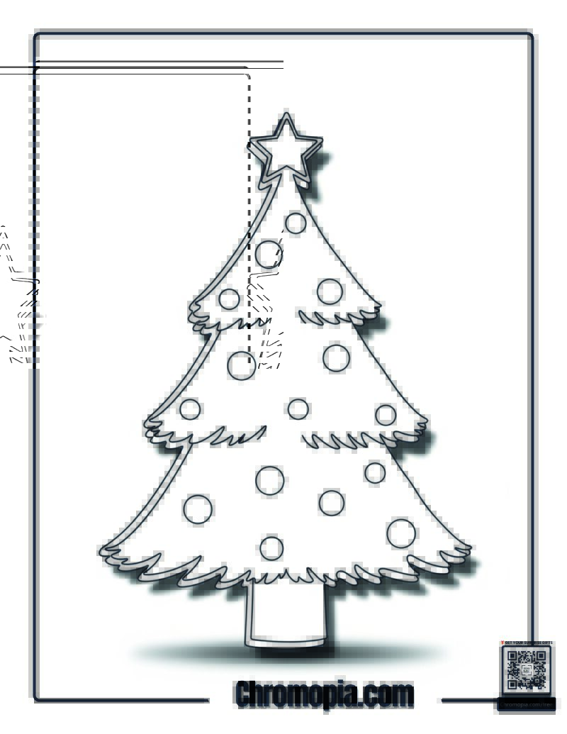 Home Alone Christmas Tree Big Coloring Sheet