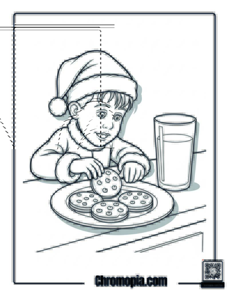 Home Alone Santa Cookie Plate Coloring Sheet