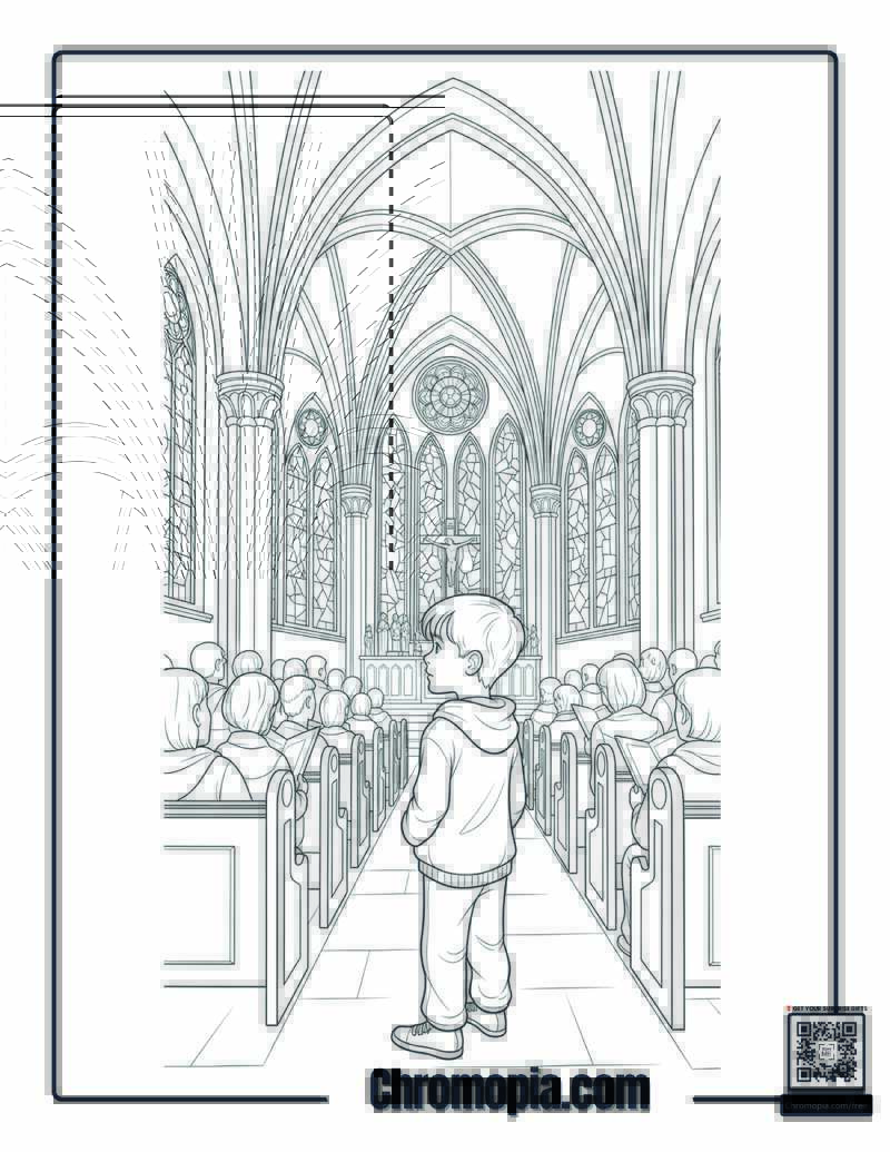 Home Alone Church Christmas Service Coloring Sheet