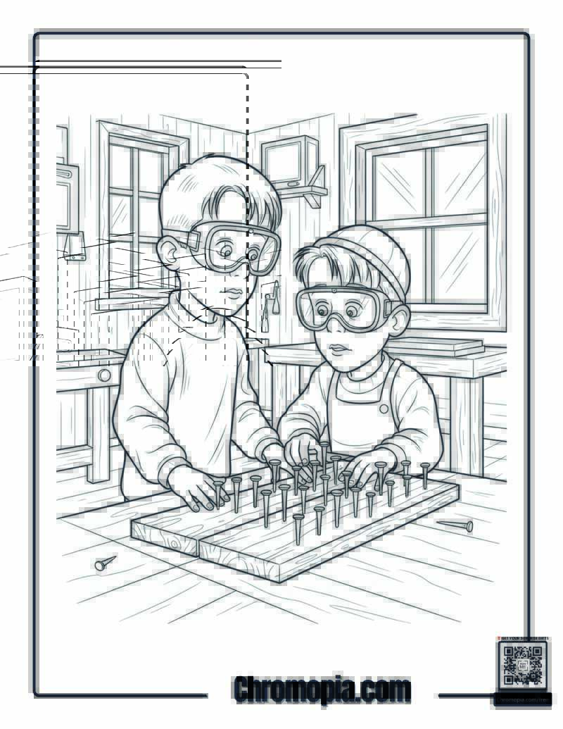 Home Alone Nail Board Trap Coloring Page