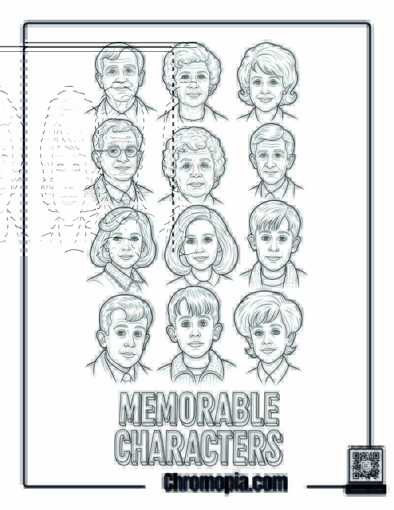 Home Alone Supporting Cast Ensemble Coloring Sheet