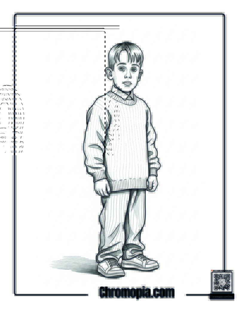 Home Alone Movie Poster Recreation Coloring Page