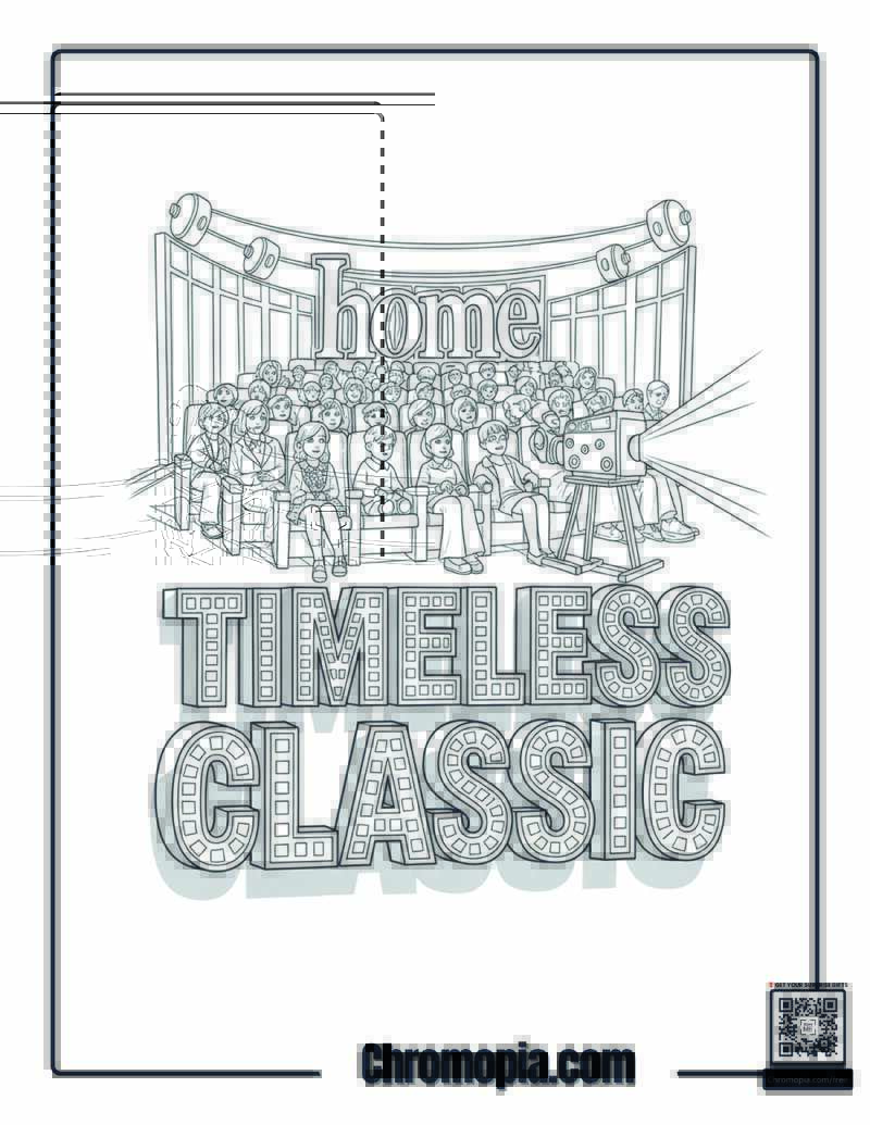 Home Alone Film Festival Screening Coloring Sheet