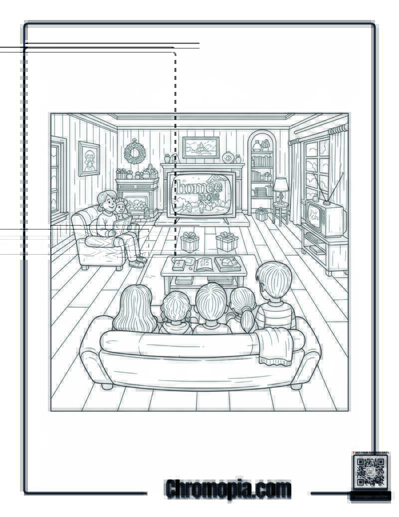 Home Alone Holiday Tradition Celebration Coloring Sheet