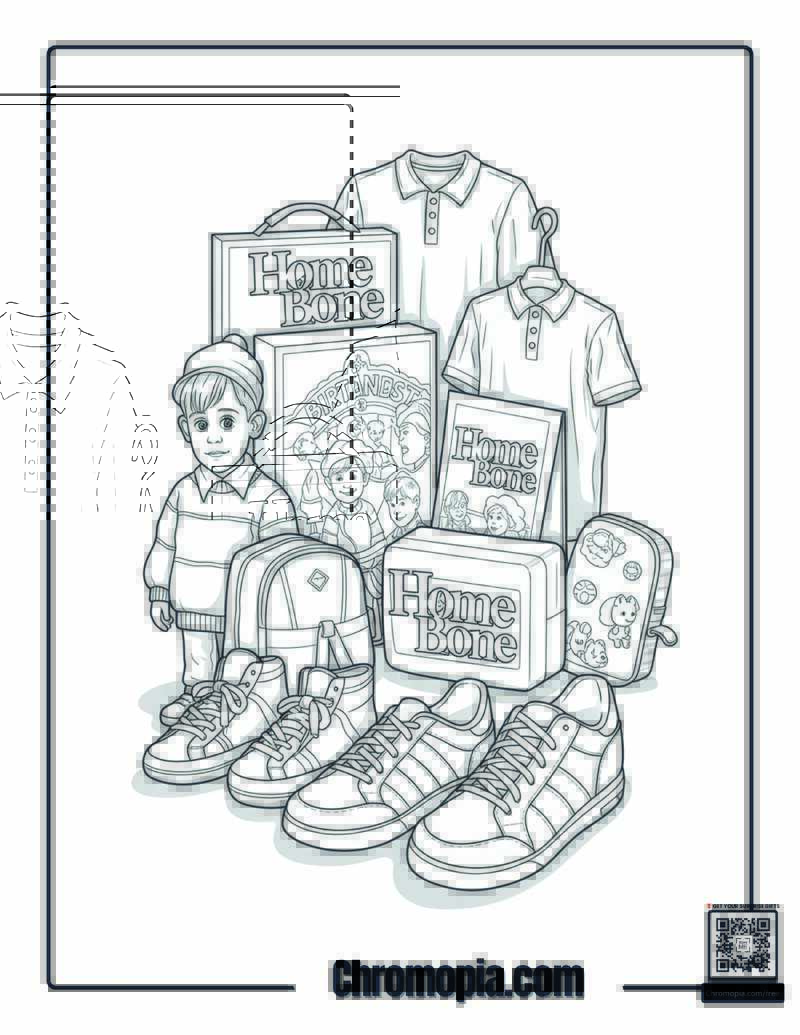 Home Alone Merchandising Tribute Art Coloring Page
