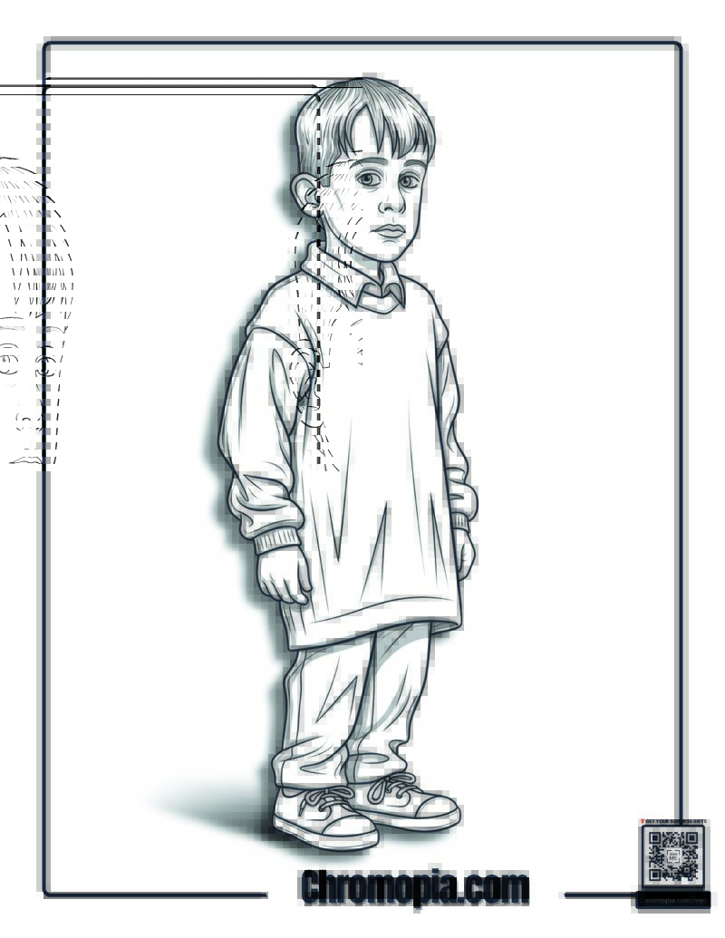 Home Alone Pop Culture References Coloring Page