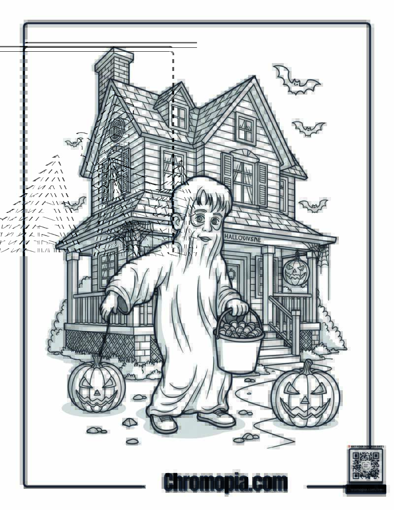 Home Alone Kevin Halloween Trap Coloring Page