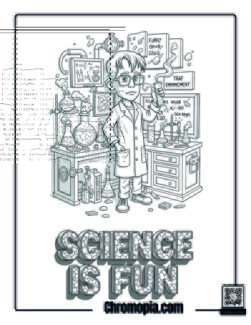 Home Alone Kevin Mad Scientist Coloring Page