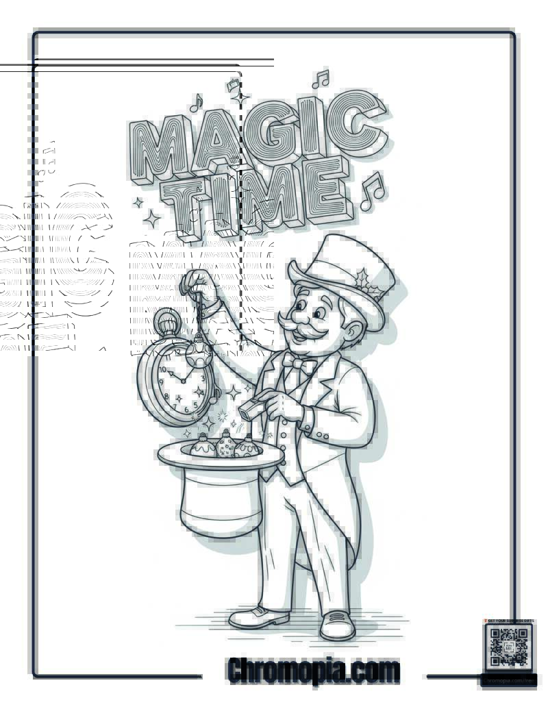 Conductor_s Polar Express Magic Show Coloring Page