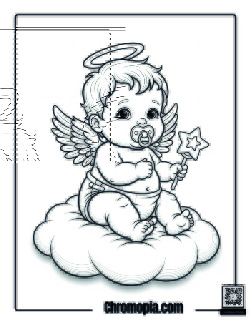 Baby Angel Coloring Sheet