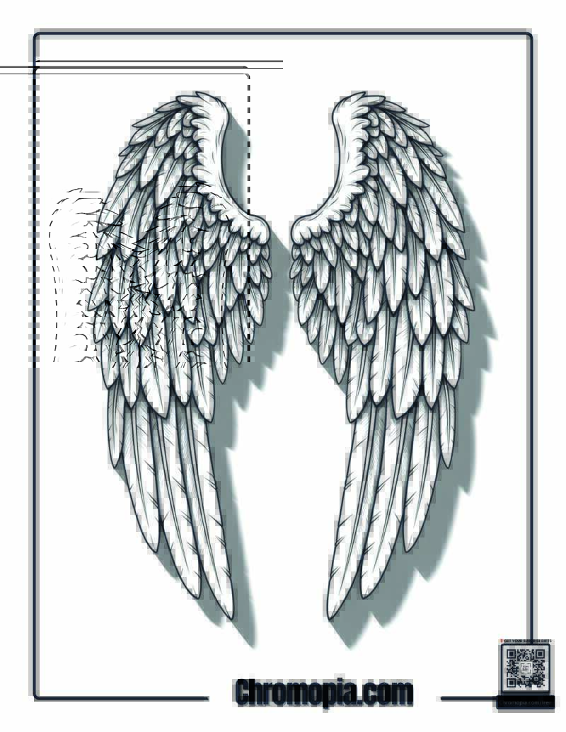 Coloring Pages Of Angel Wings