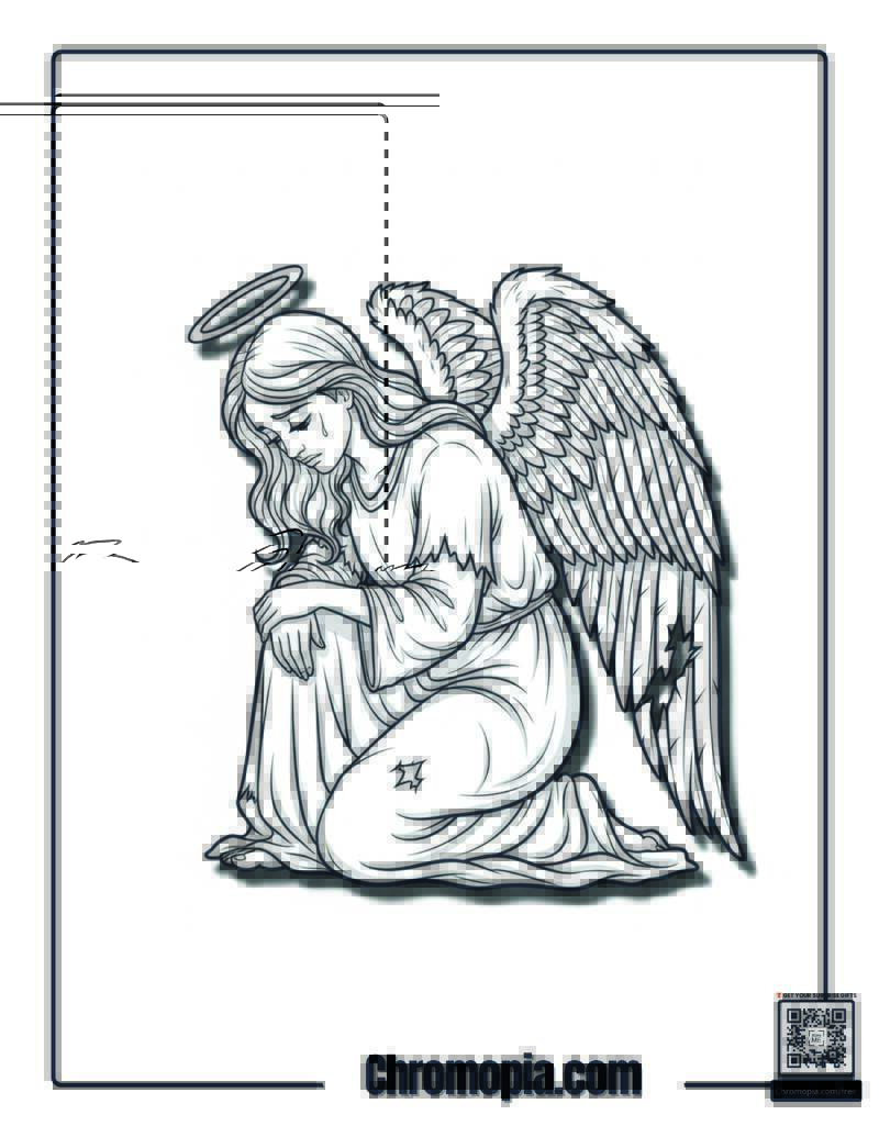 Fallen Angel Coloring Page