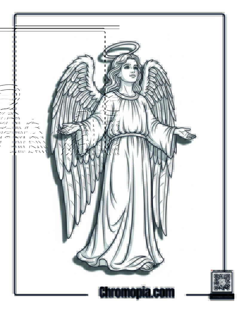 Guardian Angel Coloring Page