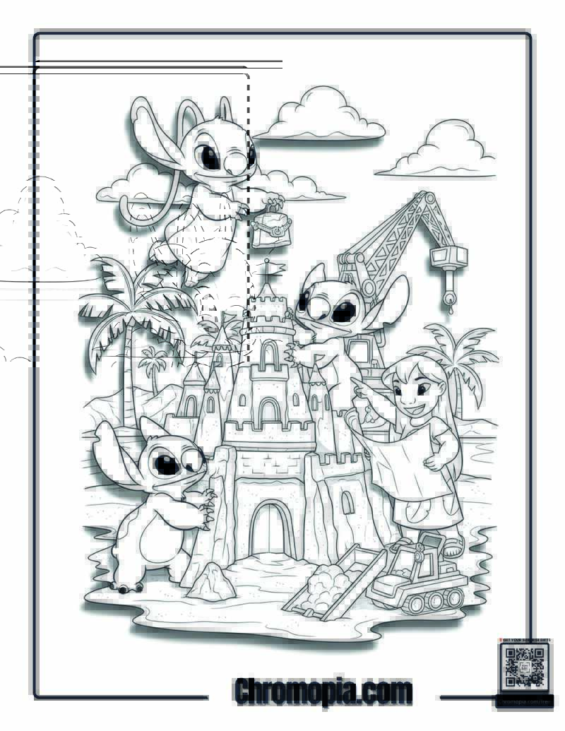 Lilo and Stitch Angel Coloring Page