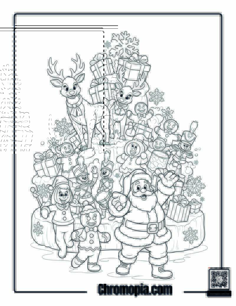 Disney Parade Holiday Extravaganza Coloring Page